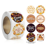 2 Rolls Thanksgiving Round Stickers Rolls Happy Thanksgiving Stickers Watercolor Turkey Stickers Thanksgiving Party Favors Adhesive Stickers Fall Party Supplies for Kids Adults（500 Per Roll）