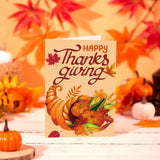 24 Pieces Thanksgiving Note Cards Turkey Autumn Maples Pumpkins Greeting Cards Thanksgiving Postcards for Thanksgiving Family Feast Friends Fall Party Harvest Celebration Supplies