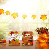 12 Pcs Fall Party Candy Boxes Thanksgiving Party Treat Boxes Autumn Harvest Party Boxes Pumpkin Maple Leaf Fall Paper Boxes for Thanksgiving Autumn Harvest Halloween Birthday Party Decoration