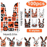 100 Pcs Halloween Candy Bag Halloween Rabbit Ears Packaging Bag for Pastries, Cakes, Candy Cookie Goodies Gift Favor Halloween Party Supplies