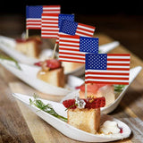USA American Flag US Toothpick Flags, Small Mini Stick Cupcake Toppers US Flags,4th of July,Veterans Day,Country Picks Party Cake Flags #J02