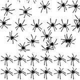 200PCS Halloween Realistic Plastic Spiders Black Small Spider Toys Fake Spiders Prank Props for Halloween Home and Party Decorations (Black)