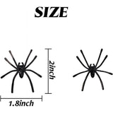 200PCS Halloween Realistic Plastic Spiders Black Small Spider Toys Fake Spiders Prank Props for Halloween Home and Party Decorations (Black)