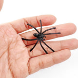 200PCS Halloween Realistic Plastic Spiders Black Small Spider Toys Fake Spiders Prank Props for Halloween Home and Party Decorations (Black)