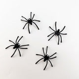 200PCS Halloween Realistic Plastic Spiders Black Small Spider Toys Fake Spiders Prank Props for Halloween Home and Party Decorations (Black)