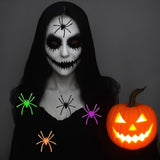 200PCS Halloween Realistic Plastic Spiders Black Small Spider Toys Fake Spiders Prank Props for Halloween Home and Party Decorations (Black)