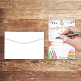24 Pcs Theme Party Happy Birthday Invitation Card Handwritten Blessing Invitation Card Cartoon Animal Theme Invitation Card
