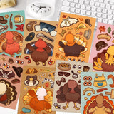 32 Sheets Thanksgiving Stickers Thanksgiving Crafts for Kids DIY Turkey Stickers Kids Thanksgiving Games Gifts Activities Party Favors Supplies Thanksgiving Decorations