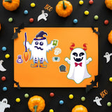 24 Sheets Halloween Party Game Stickers for Kids Halloween Make a Face Stickers, Halloween DIY Stickers