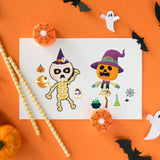 24 Sheets Halloween Party Game Stickers for Kids Halloween Make a Face Stickers, Halloween DIY Stickers