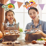 7 Pcs Thanksgiving Headband Turkey Drumstick Head Boppers Party Decorations Costume Accessories for Women Girls Fall Turkey Hat Dress Up Performance Headwear Props