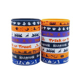 Halloween Rubber Bracelets 32 PCS Bulk Halloween Party Favors Supplies Silicone Wristbands for Trick or Treat Gifts Toys Goodie Bag Fillers Stuff Classroom Prizes for Kids Teens Girls Boys