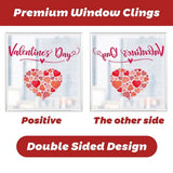 9 Sheets Valentine's Day Window Clings Stickers Decorations,Love Heart Window Decorations Valentine's Window Decals for Home,Office,Valentines Party, Wedding, Anniversary Holiday Decoration Supplies