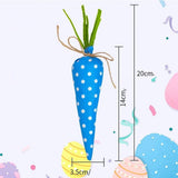 8PCS 5.9in Easter Fabric Carrots Decorations for Vase Filler Easter Basket Artificial Rustic Stuffed Easter Carrot Table Ornaments Spring Vegetables Tiered Tray Decor Bowl Fillers Party Supplies