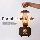 Classic Bluetooth Speaker Atmosphere Light Shocking Bass Sound Box Music Player Support TF Card USB AUX Home Speaker