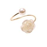 12Pcs Napkin Rings Pearl Napkin Holder Rose Napkin Buckles for Wedding Banquet Home Party Kitchen Decor Festival Dinning Table