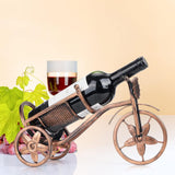 Tabletop Wine Rack, Wine Bottle Holder Single Bottle Bike Shaped, Freestanding Countertop Wine Rack and Wine Bottle Storage