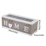 Wood Tea Box, Tea Bag Organizer with Lid, Tea Storage Chest Wooden Box Clear Sampler Assortment Box