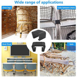 10 Pack Outdoor Patio Rattan Wicker Furniture Sofa Clip, Sectional Rattan Sofa Chair Module Outdoor Couch Garden Furniture Fasteners