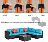 10 Pack Outdoor Patio Rattan Wicker Furniture Sofa Clip, Sectional Rattan Sofa Chair Module Outdoor Couch Garden Furniture Fasteners