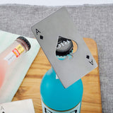 Bottle Opener Credit Card Size Pocker Cap Opener Portable Stainless Steel Can Opener (2 Pack Black & Silver)