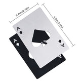 Bottle Opener Credit Card Size Pocker Cap Opener Portable Stainless Steel Can Opener (2 Pack Black & Silver)
