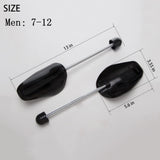 Plastic Shoe Tree Stretcher Shaper for Men Plastic Shoe Tree Adjustable Shoe Stretcher Widener Expanders 2 Pairs(Black)