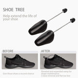 Plastic Shoe Tree Stretcher Shaper for Men Plastic Shoe Tree Adjustable Shoe Stretcher Widener Expanders 2 Pairs(Black)