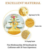 10 Pieces-12 x108 Gold-Sequin-Table-Runners Wedding Party Catering Event Gold Table Runner Gold Christmas Decoration Glitter
