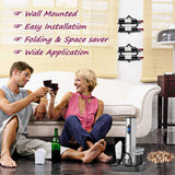 2Pcs Metal Wall Mounted Wine Rack Hanging Wine Bottle Holder Wall Organizer Storage Shelf for Home Kitchen Bar Decor