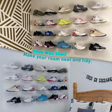 Floating Shoe Display Shelves for Wall Mount Set of 6 -Clear Acrylic Floating Shelves for Showcase Sneaker Collection or Shoes Box