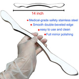 Stainless Steel Gua sha Scraping Massage Tool Tools Great Soft Tissue Mobilization Tool(Long bar) for sensitive support