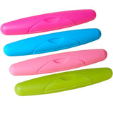 Creative Toothbrush Holder Bathroom Accessories Toothbrush Case Holder Camping Portable Cover (Blue + Green + Pink + Rose Red)