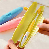 Creative Toothbrush Holder Bathroom Accessories Toothbrush Case Holder Camping Portable Cover (Blue + Green + Pink + Rose Red)