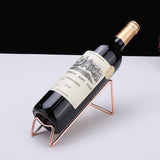 4Pcs Simple Wine Rack, Tabletop Wine Display Rack Wine Bottle Holder, Gift for Kitchen Home Decoration (Rose Gold)