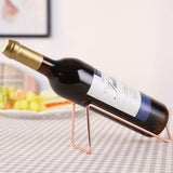 4Pcs Simple Wine Rack, Tabletop Wine Display Rack Wine Bottle Holder, Gift for Kitchen Home Decoration (Rose Gold)