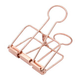 Extra Large Binder Clips 2 Inch, Big Paper Clamps Rose Gold for Office School Supplies (15Pcs) plated surface, rustproof