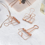 Extra Large Binder Clips 2 Inch, Big Paper Clamps Rose Gold for Office School Supplies (15Pcs) plated surface, rustproof