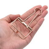 Extra Large Binder Clips 2 Inch, Big Paper Clamps Rose Gold for Office School Supplies (15Pcs) plated surface, rustproof