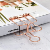 Extra Large Binder Clips 2 Inch, Big Paper Clamps Rose Gold for Office School Supplies (15Pcs) plated surface, rustproof