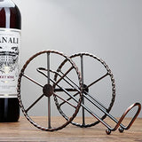 Countertop Wine Rack - Wine Holder for Wine Storage - Red Bronze Metal Wine Rack - Wine Racks Countertop - Small Wine Rack