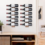 Wine Rack Wall Mounted | Solid Pine Wood & Metal Wall Wine Rack | Stylish 12 Bottle Wine Rack | Versatile Display