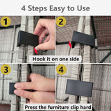 10 Pieces Outdoor Patio Furniture Clips Sectional Couch Sofa Funiture Clips Wicker Rattan Furniture Alignment Connector Wicker