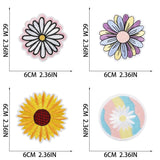 16Pcs Assorted Sunflower Daisy Flower Patch, Sew/Iron on Embroidered Appliques DIY Craft Patches for Clothes Backpacks Hats Jeans