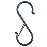 6 Pack S Hooks for Hanging, 3.7 inch Heavy Duty Metal S Hooks with Safety Buckle S Shaped Hooks Pot Rack Closet Hooks