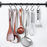 6 Pack S Hooks for Hanging, 3.7 inch Heavy Duty Metal S Hooks with Safety Buckle S Shaped Hooks Pot Rack Closet Hooks