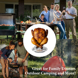 Thanksgiving Christmas Turkey Roaster Grill Beer Can stand rack, Stainless Steel Vertical Chicken Roaster for Camp Chef Turkey