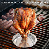 Thanksgiving Christmas Turkey Roaster Grill Beer Can stand rack, Stainless Steel Vertical Chicken Roaster for Camp Chef Turkey