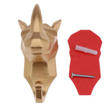 Animal Hook Wall Mounted Coat Scarf Bag Key Hat Robe Rack Creative Gift Resin Rhinoceros Head Crafts