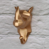 Animal Hook Wall Mounted Coat Scarf Bag Key Hat Robe Rack Creative Gift Resin Rhinoceros Head Crafts